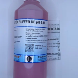 solución de calibración de pH ácido