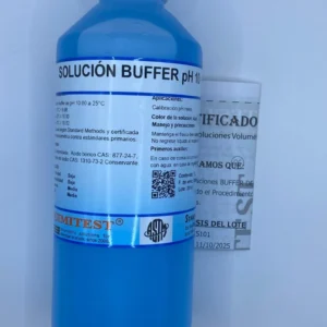 solución de amortiguación de pH (solución tampón) diseñada para mantener un pH estable en torno a 10