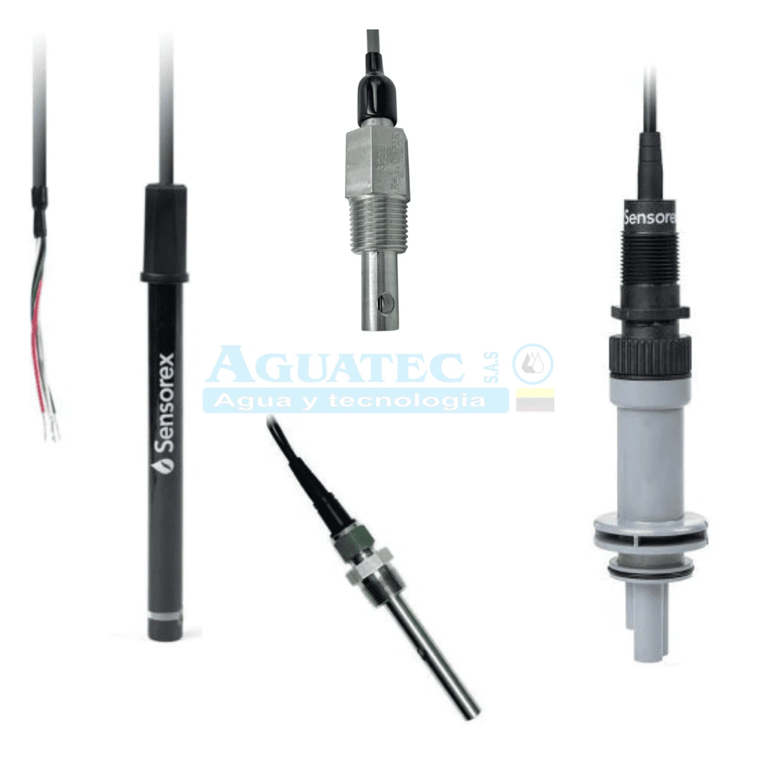 Electrodos de conductividad para medición en agua